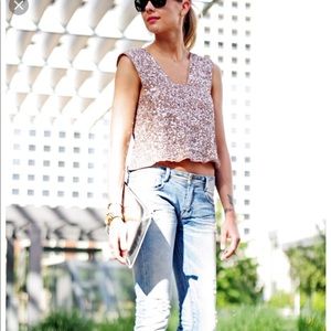 zara top sequin